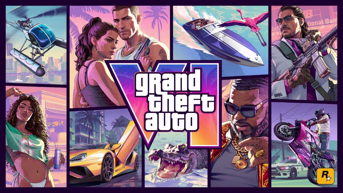 Grand Theft Auto VI GTA 6 Official Cover Art by Rockstar Games